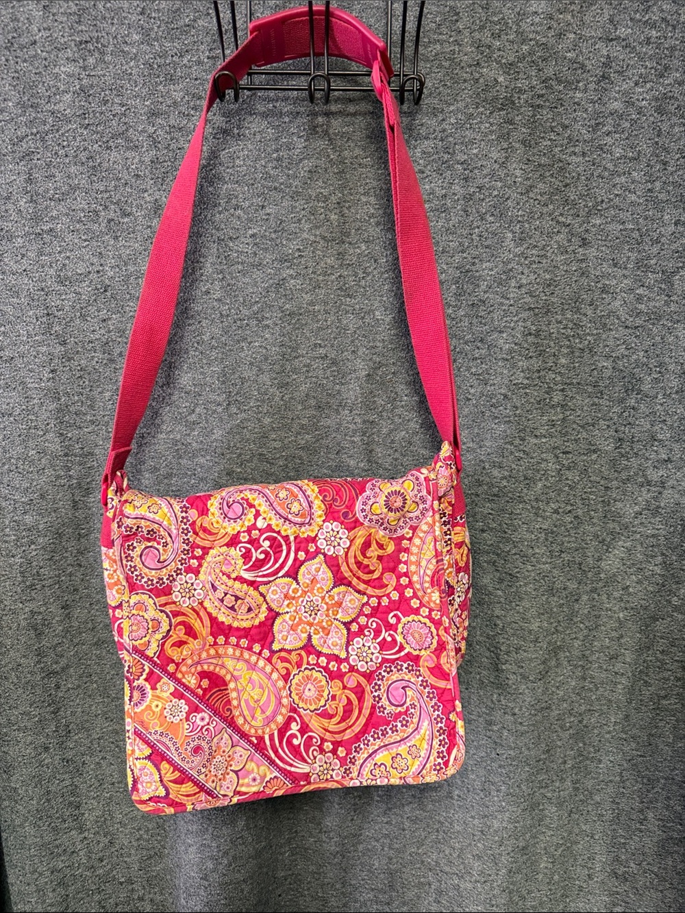 Large Vera Bradley Pink Paisley Quilted Crossbody